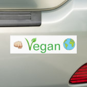 ビーガンのバンパー・カーのステッカーのVeganism バンパーステッカー (車上)