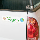 ビーガンのバンパー・カーのステッカーのVeganism バンパーステッカー (トラック上)