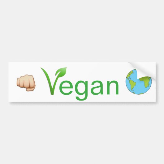 ビーガンのバンパー・カーのステッカーのVeganism バンパーステッカー (正面)