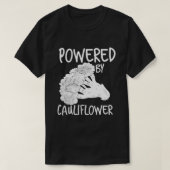 ビーガンのビーガニズムダイエットはカリフラワーで動くおもしろい Tシャツ (デザイン正面)