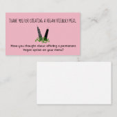 ビーガンのフレンドリーな選択名刺 名刺 (正面/裏面)