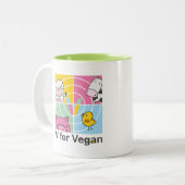 ビーガンのマグのためのV ツートーンマグカップ (正面左)