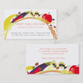 ビーガンのムギの野菜のシェフのケイタリングビジネスカード 名刺 (正面/裏面)