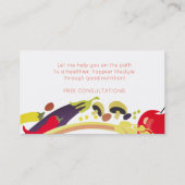 ビーガンのムギの野菜のシェフのケイタリングビジネスカード 名刺 (裏面)