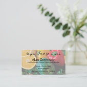 ビーガンのライフスタイルのコーチ 名刺 (スタンド正面)