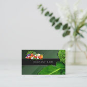 ビーガンのレストランの健康な未加工緑食糧ベジタリアン 名刺 (スタンド正面)