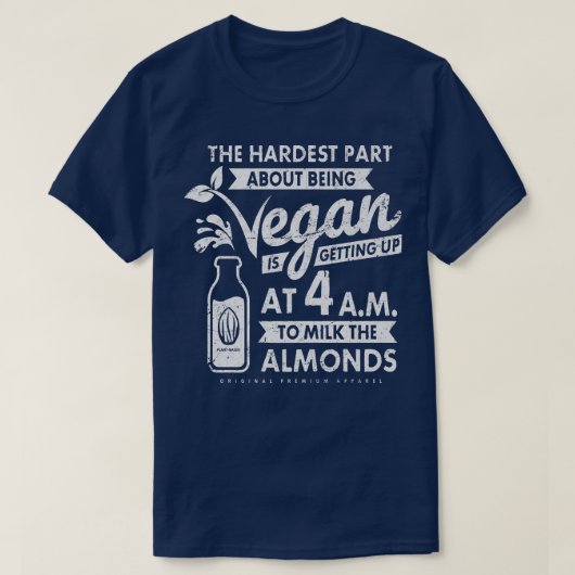 ビーガンの一番の難しい部分は Tシャツ (デザイン正面)
