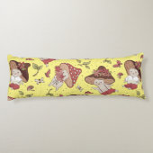 ビーガンの人々の生活 – きのこパターン ボディピロー (裏面)