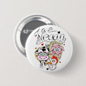 ビーガンの友人 缶バッジ (正面&裏面)