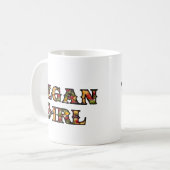 ビーガンの女の子 コーヒーマグカップ (正面左)