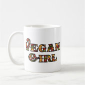 ビーガンの女の子 コーヒーマグカップ (左)