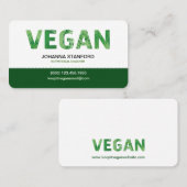 ビーガンの幸せな引用文ビジネス 名刺 (正面/裏面)