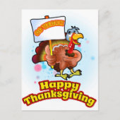 ビーガンの幸せな感謝祭の郵便はがきは行きます シーズンポストカード (正面)