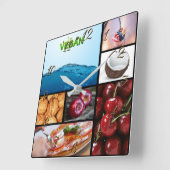 ビーガンの店 スクエア壁時計 (傾斜)