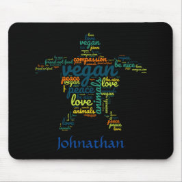 ビーガンの形をした雲 マウスパッド