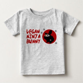 ビーガンの忍者のバニー ベビーTシャツ