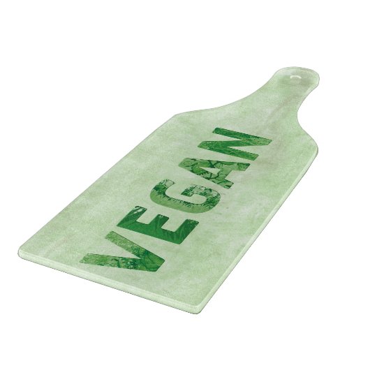 ビーガンの文字の芸術の幸せな引用文-フォーク カッティングボード (角)