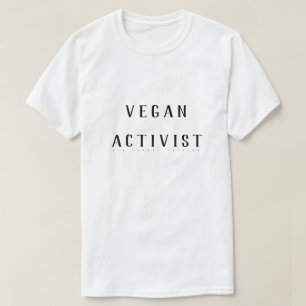 ビーガンの活動家のワイシャツ(白い) Tシャツ
