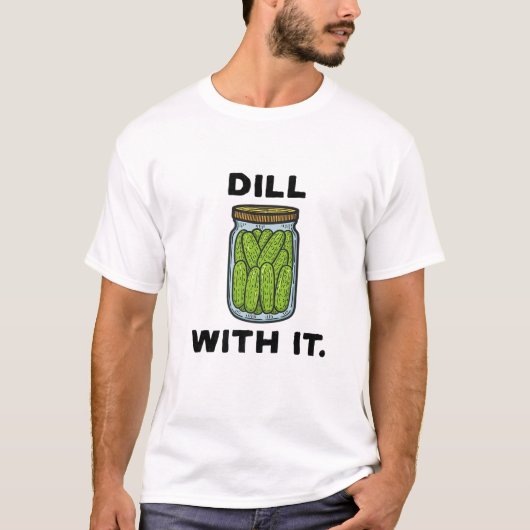 ビーガンの種類の大きなジル漬け恋人のピクルコスチュウ Tシャツ (正面)
