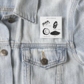 ビーガンの至福の球のレシピボタン 缶バッジ (インサイチュ)