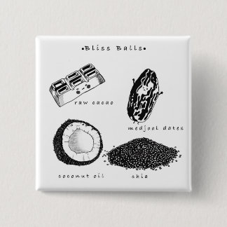 ビーガンの至福の球のレシピボタン 缶バッジ
