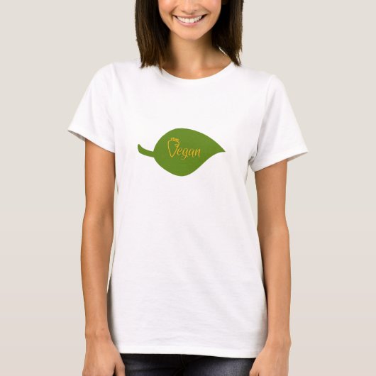 ビーガンの葉 Tシャツ (正面)
