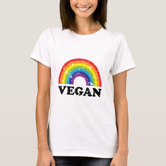 ビーガンの虹 Tシャツ (正面)
