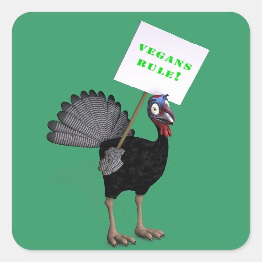 ビーガンの規則! スクエアシール (正面)