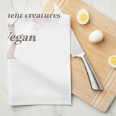 ビーガンの親切と共謀 キッチンタオル (四つ折り)