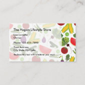 ビーガンの食糧および健康店 名刺 (正面)