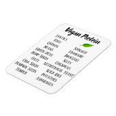 ビーガンの高タンパク質食品 マグネット (左側)