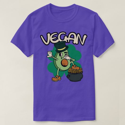 ビーガンはどこでもアボカド Tシャツ (デザイン正面)