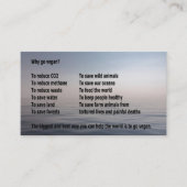 ビーガンはなぜ行きますか。 ビジネスタイプカード 名刺 (正面)