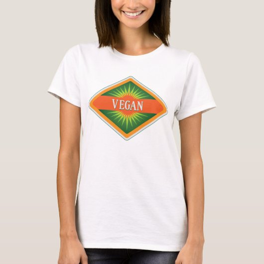 ビーガンはロゴを着色します Tシャツ (正面)