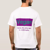 ビーガンはワイシャツ2味方しました。 Tシャツ (裏面)