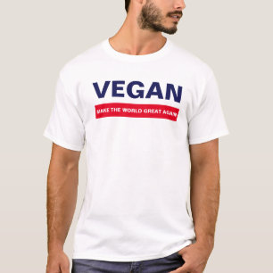 ビーガンは世界を素晴らしく再度させます Tシャツ