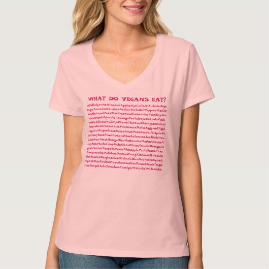 ビーガンは何を食べますか。 Tシャツ (正面)