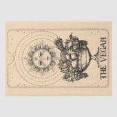 ビーガンは彫刻された太陽の豊富な果物を様式化した 薄葉紙 (正面)