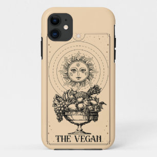 ビーガンは彫刻された太陽の豊富な果物を様式化した iPhone 11 ケース