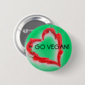 ビーガンは行きます! 缶バッジ (正面&裏面)
