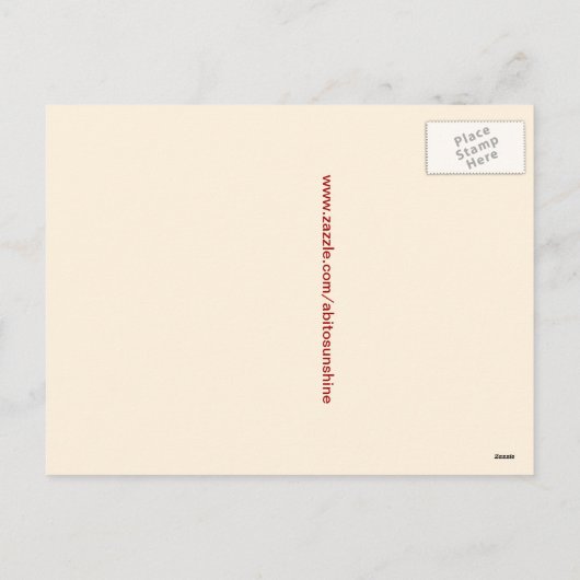 ビーガンへの感謝を与えて下さい シーズンポストカード (裏面)