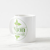 ビーガンを食べれば誰も傷つきません マグカップ (正面左)