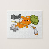 ビーガンアイスホッケーアイスホッケースティック ジグソーパズル (横)