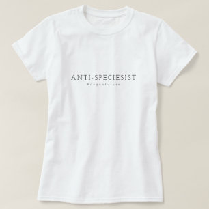ビーガンアンチ特殊ミニマルタイポグラフィTシャツ Tシャツ