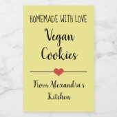 ビーガンイエローcookie フードラベル (シングルラベル)