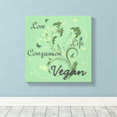 ビーガンウォールアート キャンバスプリント (インサイチュ (ウッドフロア))