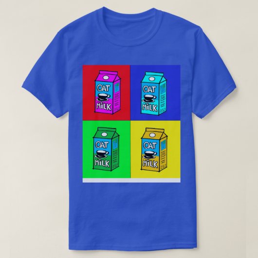 ビーガンオートミルクポップアート Tシャツ (デザイン正面)
