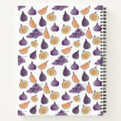ビーガンカスタムレシピイチジクとブドウ、紫 ノートブック (裏面)