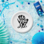 ビーガンカスタム背景色 ペーパープレート (パーティー)