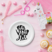 ビーガンカスタム背景色 ペーパープレート (パーティー)